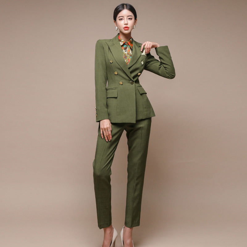 Women's Simple Straight-leg Pants Suit