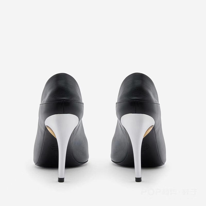 Round mouth high heels