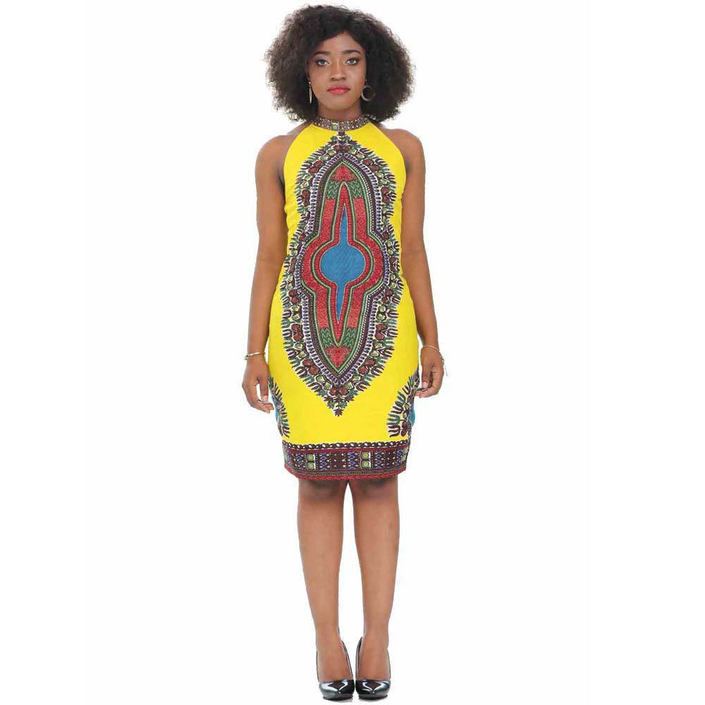 African wax cloth dress