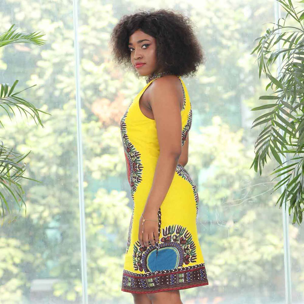 African wax cloth dress